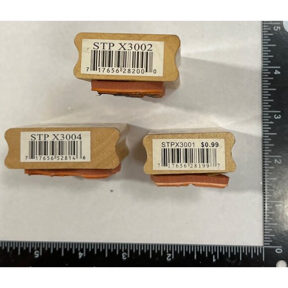 VERY RARE Canadian Maple Collections Halloween WITCHES BROOM Rubber Stamp Set - Picture 4 of 4